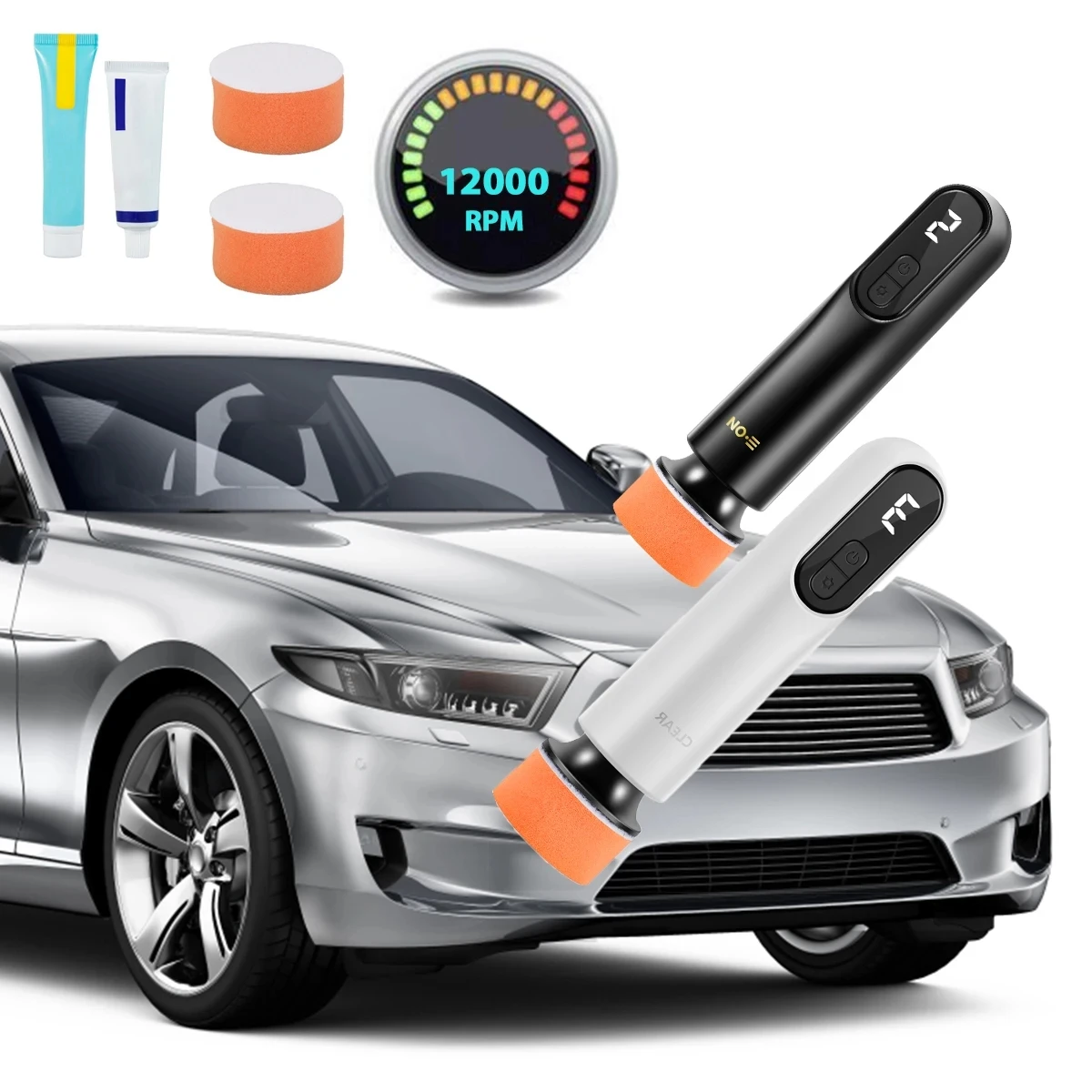 Car Polisher Machine 2000mAh Mini Cordless Electric Polishing Wax Tool Adjustable 3 Speeds LED Display Auto Polish for Car Polisher Machine 2000mAh Mini Cordless Electric Polishing Wax Tool Adjustable 3 Speeds LED Display Auto Polish for