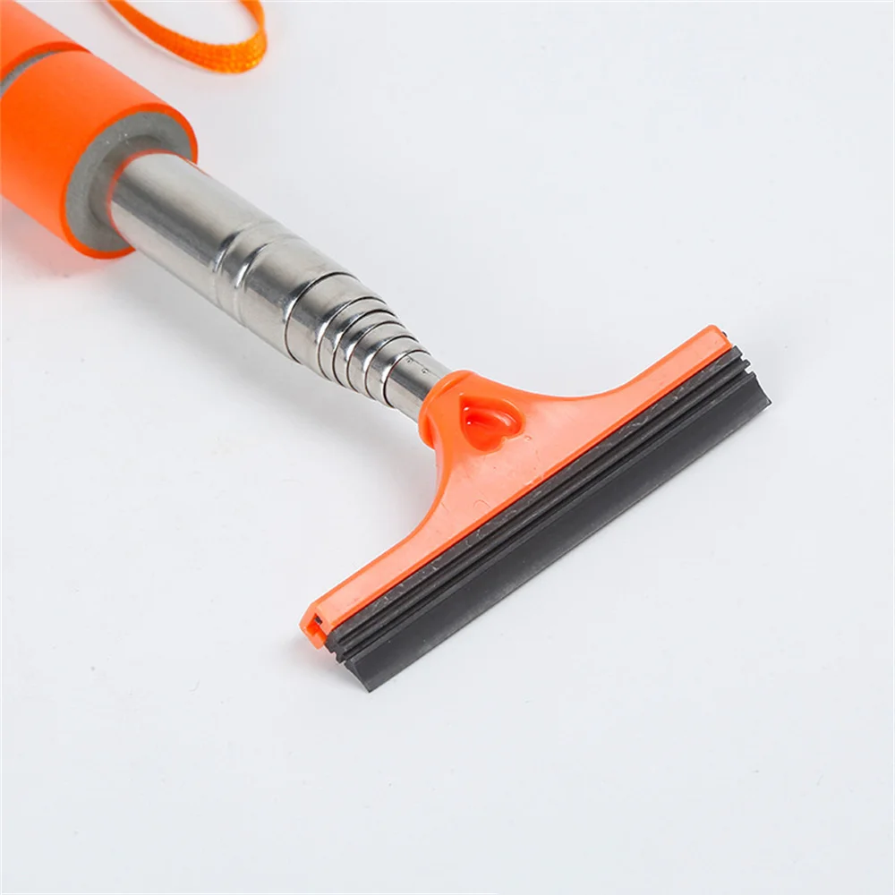 Car Rearview Mirror Wiper Stainless Steel Telescopic Retractable Layered Brush Head Window Wash Cleaning Brush Handheld