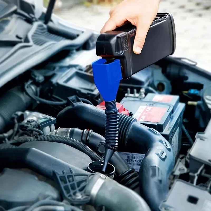 Car Refueling Funnel Gasoline Foldable Engine Oil Funnel Tool Plastic Funnel Car Motorcycle Refueling Tool Auto