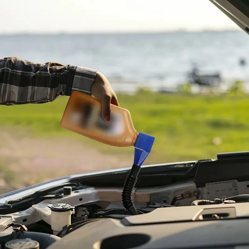 Car Refueling Funnel Gasoline Foldable Engine Oil Funnel Tool Plastic Funnel Car Motorcycle Refueling Tool Auto