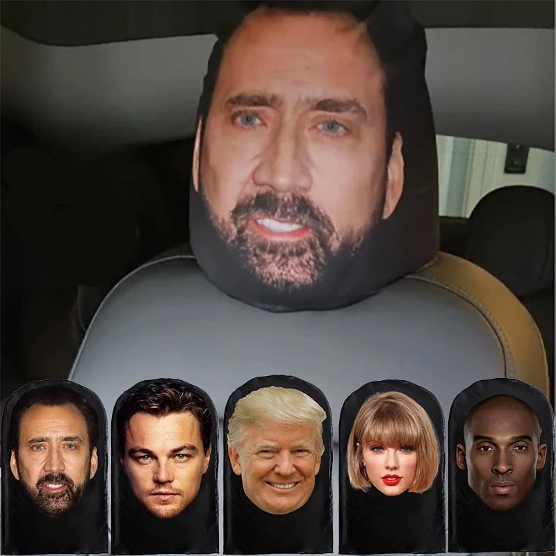 Car Seat Headrest Full Face Cover Visual Mesh Simulation Kanye Kobe Mask Cosplay For Car Interior Seats Halloween Car Seat Headrest Full Face Cover Visual Mesh Simulation Kanye Kobe Mask Cosplay For Car Interior Seats Halloween