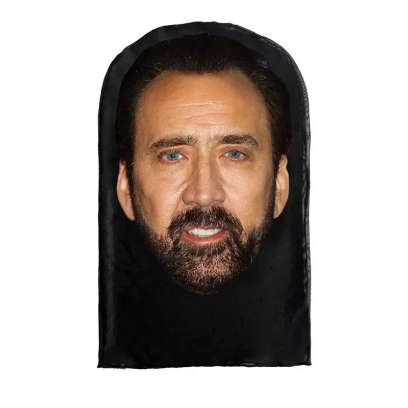 Car Seat Headrest Full Face Cover Visual Mesh Simulation Kanye Kobe Mask Cosplay For Car Interior Seats Halloween