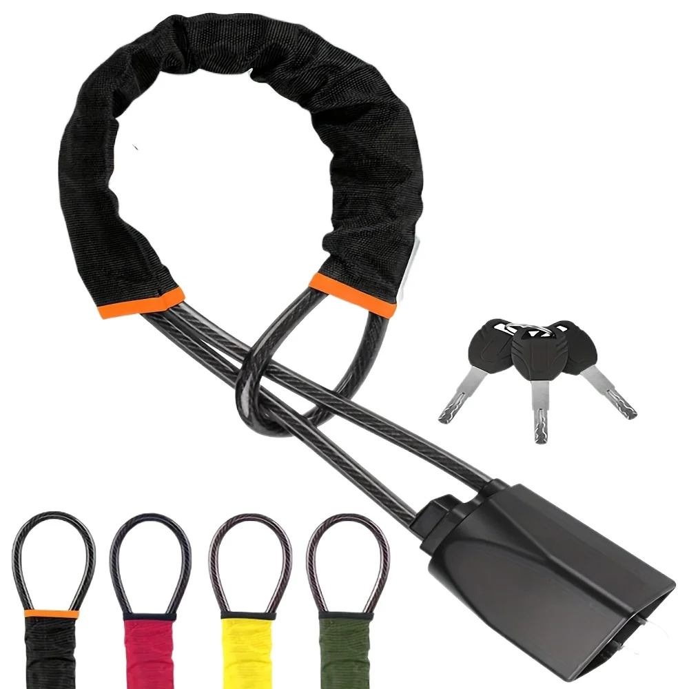 Car Steering Wheel Lock Reinforced Cable Lock in Red Blue Yellow Black Four Colors Automotive Security Deterrent Car Steering Wheel Lock Reinforced Cable Lock in Red Blue Yellow Black Four Colors Automotive Security Deterrent
