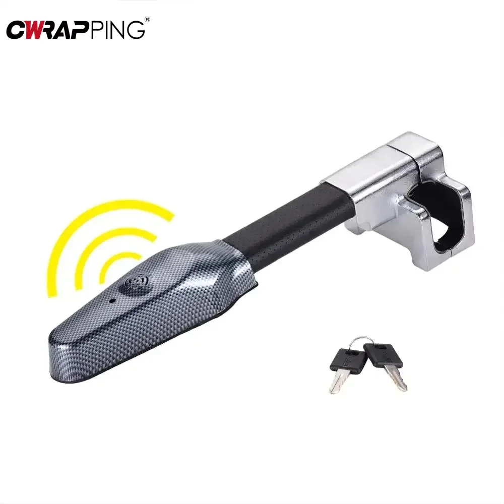 Car Steering Wheel Lock Universal Security Car Anti Theft Safety Alarm Lock Retractable Anti Theft Protection T-Locks Car Steering Wheel Lock Universal Security Car Anti Theft Safety Alarm Lock Retractable Anti Theft Protection T-Locks