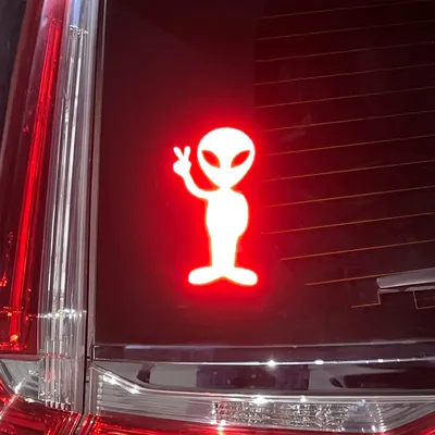 Car Sticker Personality Fashion Alien Peace Highly Reflective Car Sticker Personality Fashion Alien Peace Highly Reflective