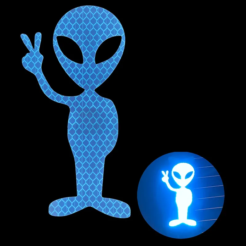 Car Sticker Personality Fashion Alien Peace Highly Reflective Car Sticker Personality Fashion Alien Peace Highly Reflective