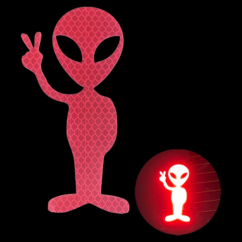 Car Sticker Personality Fashion Alien Peace Highly Reflective Car Sticker Personality Fashion Alien Peace Highly Reflective