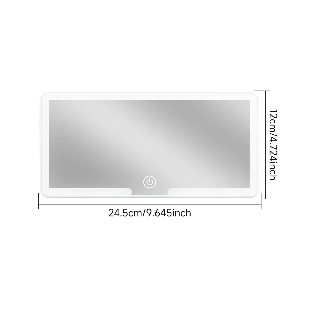 Car Sun Visor Makeup Mirror LED Touch Screen Adjustable Brightness Switchable Auto Interior Makeup Mirror Charging