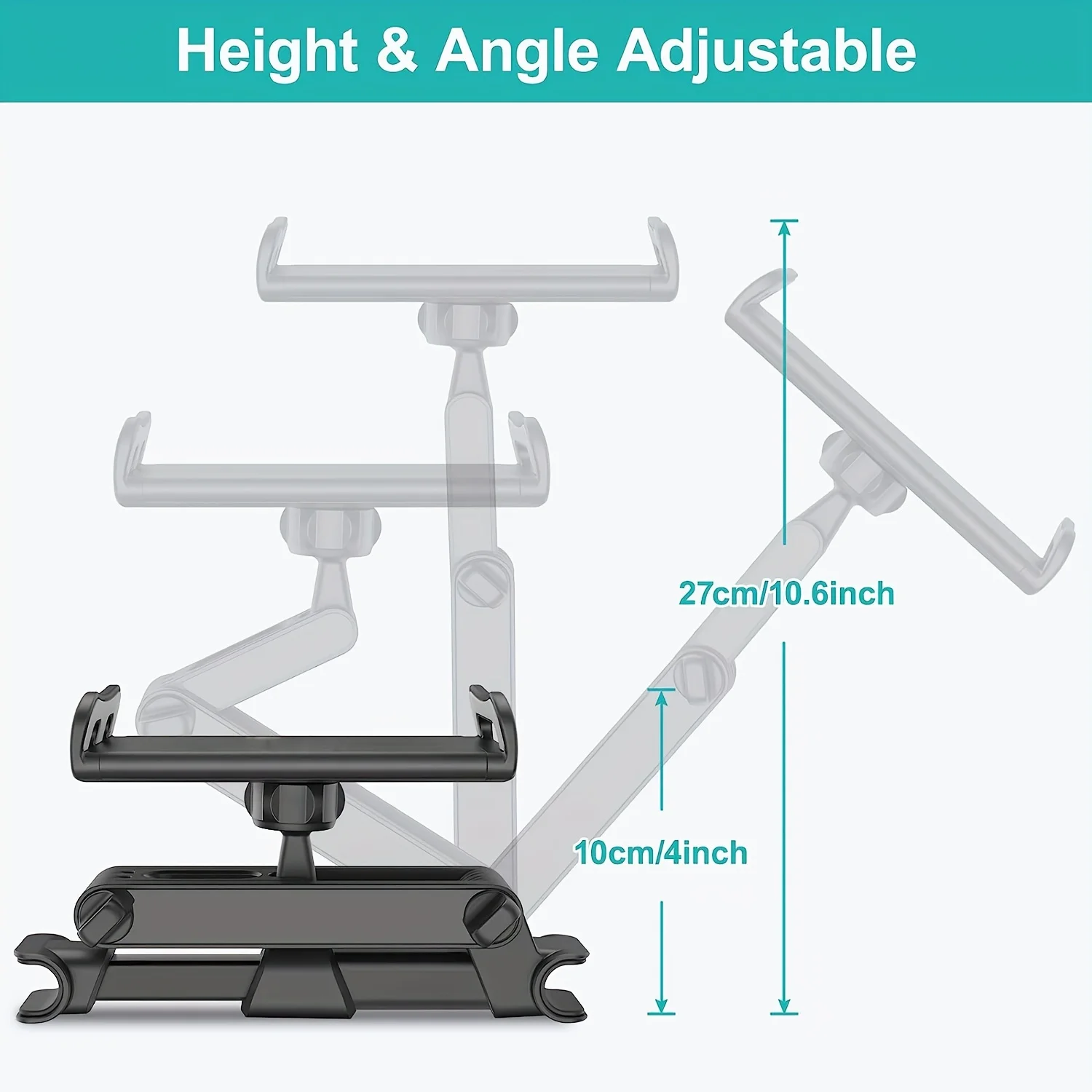 Car Tablet Holder, Headrest Tablet Mount Headrest Stand Cradle Compatible With Devices For IPad Air Mini, Other