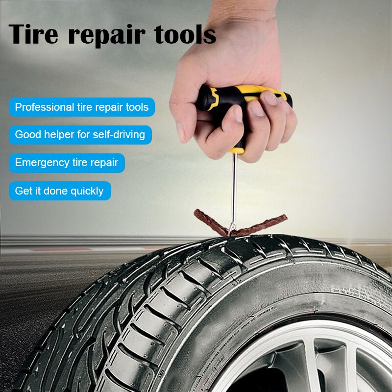 Car Tire Repair Rubber Strip Set Emergency Quick Repair Tool Motorcycle Electric Vehicle Vacuum Tire Repair Tool Set Car Tire Repair Rubber Strip Set Emergency Quick Repair Tool Motorcycle Electric Vehicle Vacuum Tire Repair Tool Set