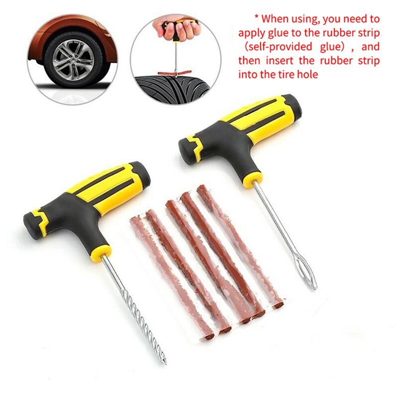 Car Tire Repair Rubber Strip Set Emergency Quick Repair Tool Motorcycle Electric Vehicle Vacuum Tire Repair Tool Set Car Tire Repair Rubber Strip Set Emergency Quick Repair Tool Motorcycle Electric Vehicle Vacuum Tire Repair Tool Set