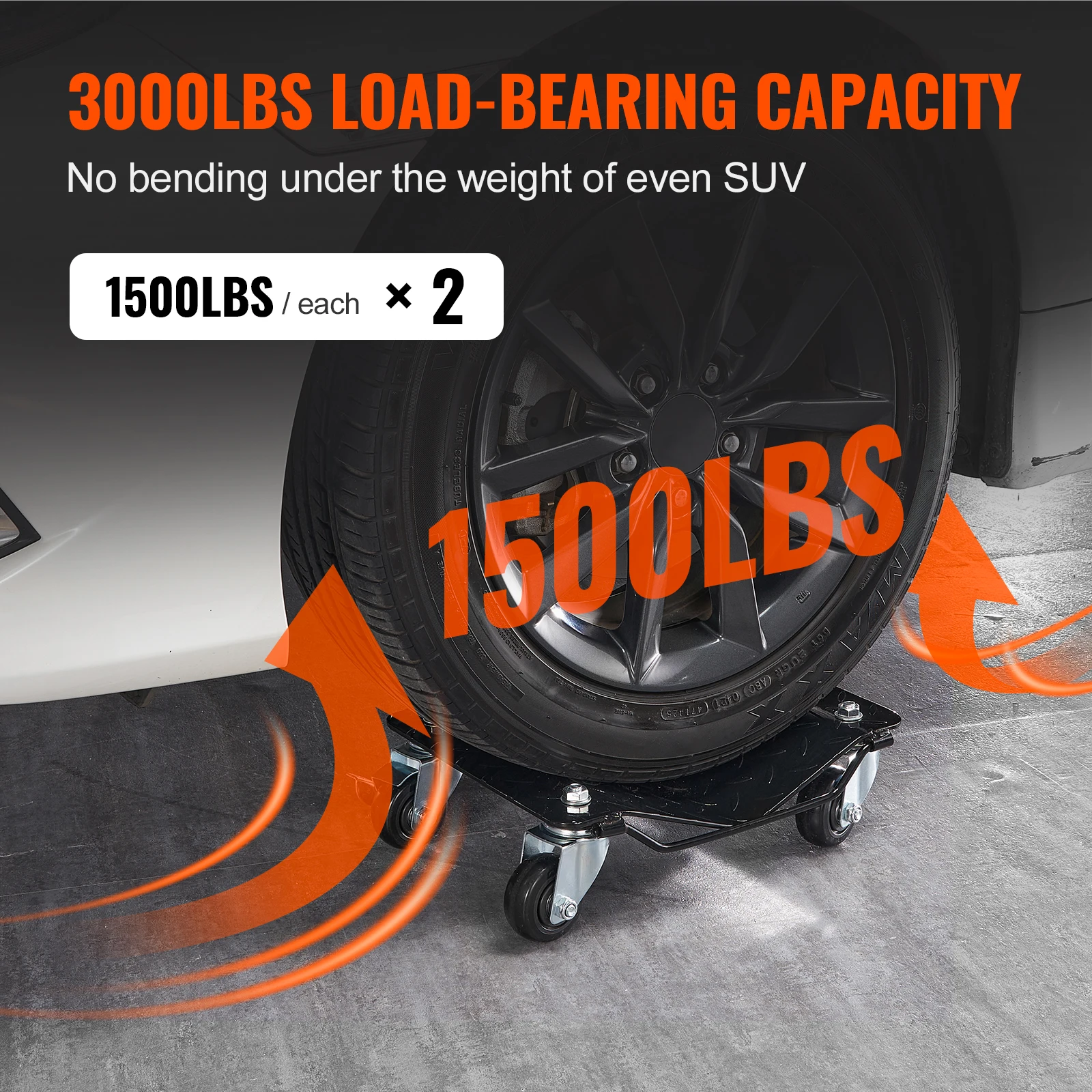 Car Tire Wheel Trolley Dollies 2/4PCS 1500lb Weight Capacity Vehicle Skate Moving Tire with 4 Casters Auto Repair Mover Car Tire Wheel Trolley Dollies 2/4PCS 1500lb Weight Capacity Vehicle Skate Moving Tire with 4 Casters Auto Repair Mover