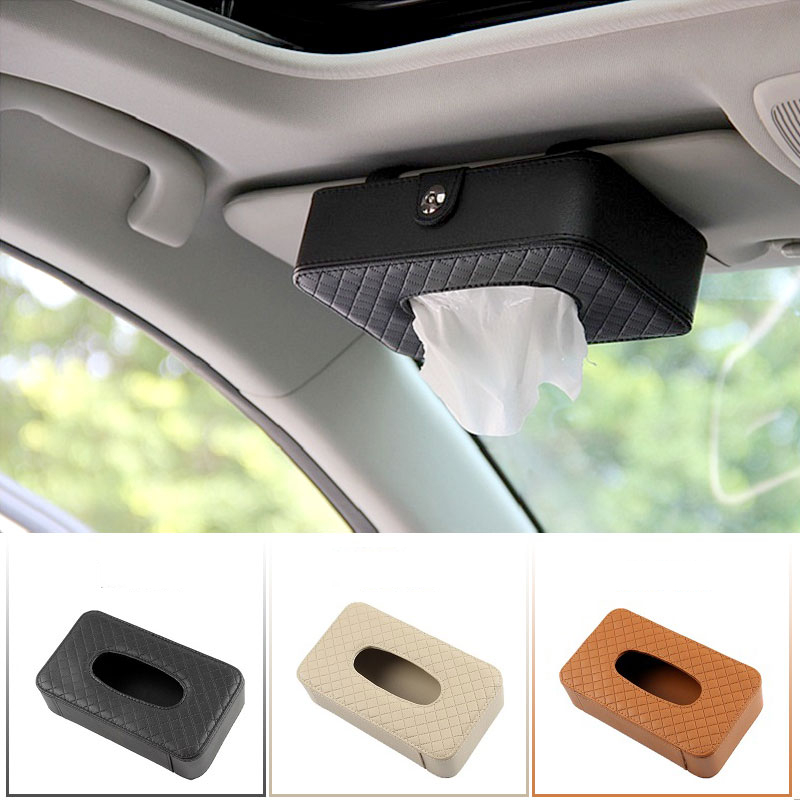 Car Tissue Box Leather Auto Organizer Car Tissue Box Leather Auto Organizer