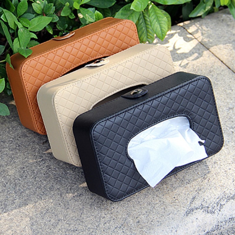 Car Tissue Box Leather Auto Organizer Car Tissue Box Leather Auto Organizer