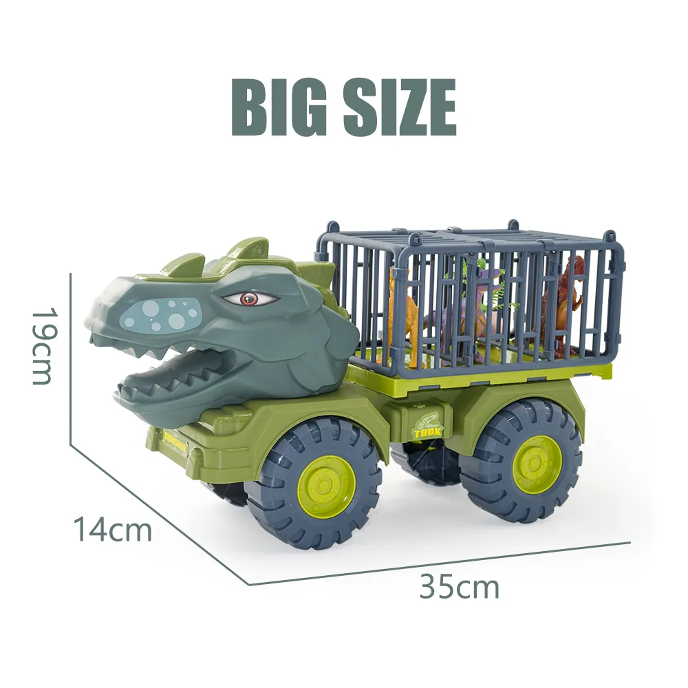 Car Toys Dinosaur Truck Transport Carrier Vehicle Dino Animal Model Tyrannosaurus Rex Truck Game Children Birthday Gifts