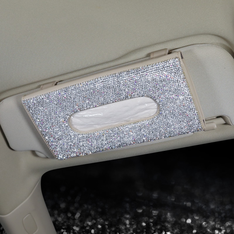 Car Visor Tissue Holder with Crystal Blings Car Visor Tissue Holder with Crystal Blings