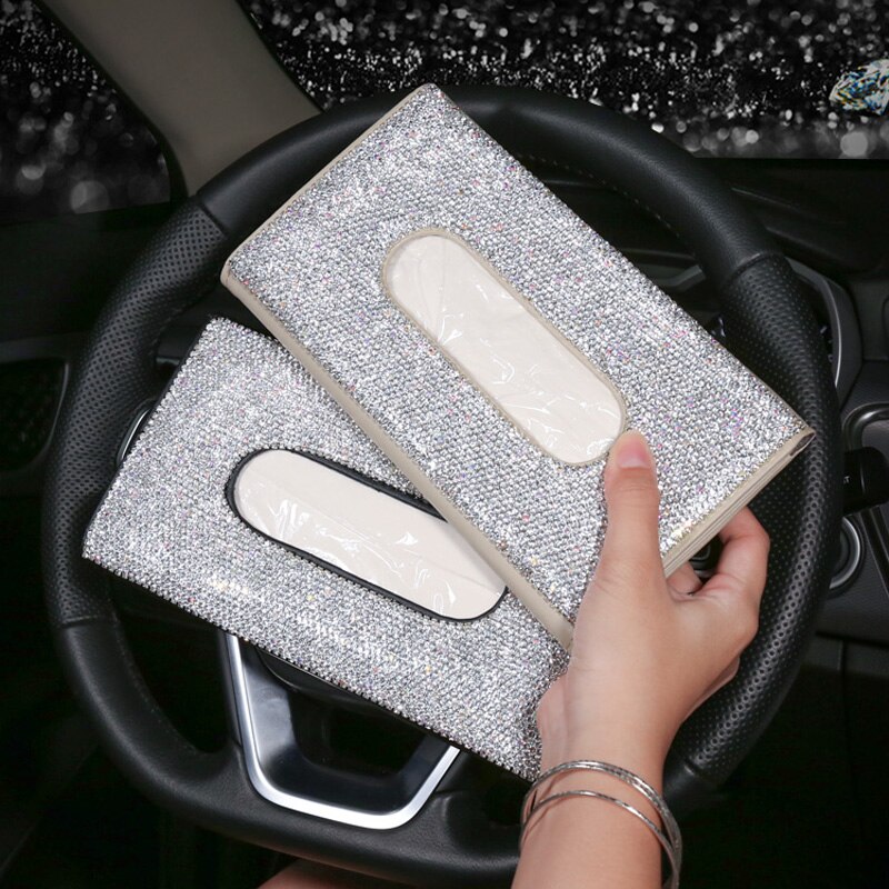 Car Visor Tissue Holder with Crystal Blings Car Visor Tissue Holder with Crystal Blings