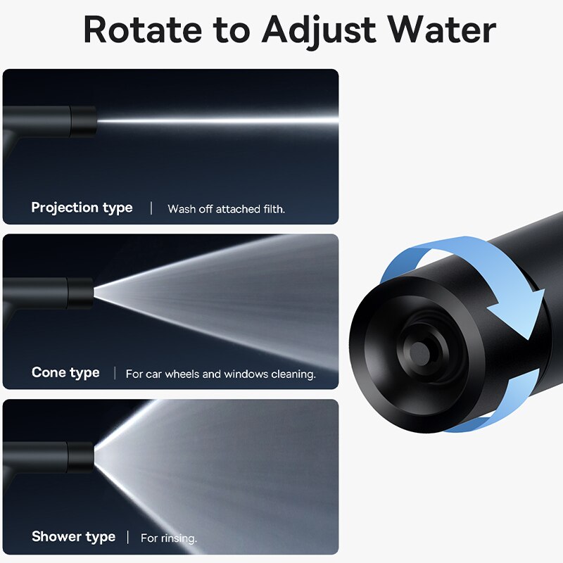 Car Wash Water Gun Spray Nozzle High Pressure Car Washers 3 Modes Adjustable For Home Garden Car Cleaning Accessories Car Wash Water Gun Spray Nozzle High Pressure Car Washers 3 Modes Adjustable For Home Garden Car Cleaning Accessories