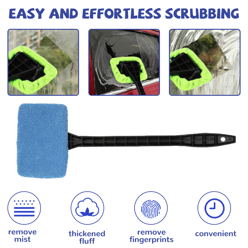 Car Window Cleaner Brush Kit Windshield Cleaning Wash Tool Inside Interior Auto Glass Wiper With Long Handle Car Car Window Cleaner Brush Kit Windshield Cleaning Wash Tool Inside Interior Auto Glass Wiper With Long Handle Car