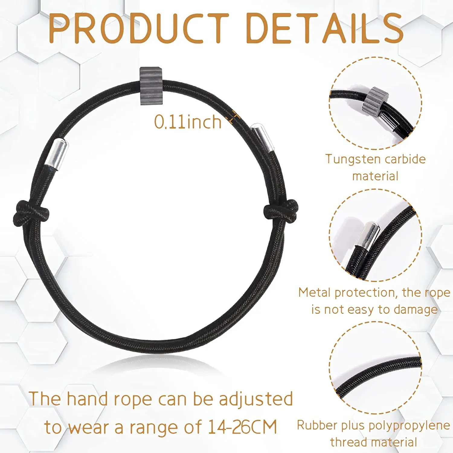Car Window Glass Breaker Bracelet Wrist Strap with Tungsten Carbide Bead Emergency Rapid Escape Safety Self Rescue Tool