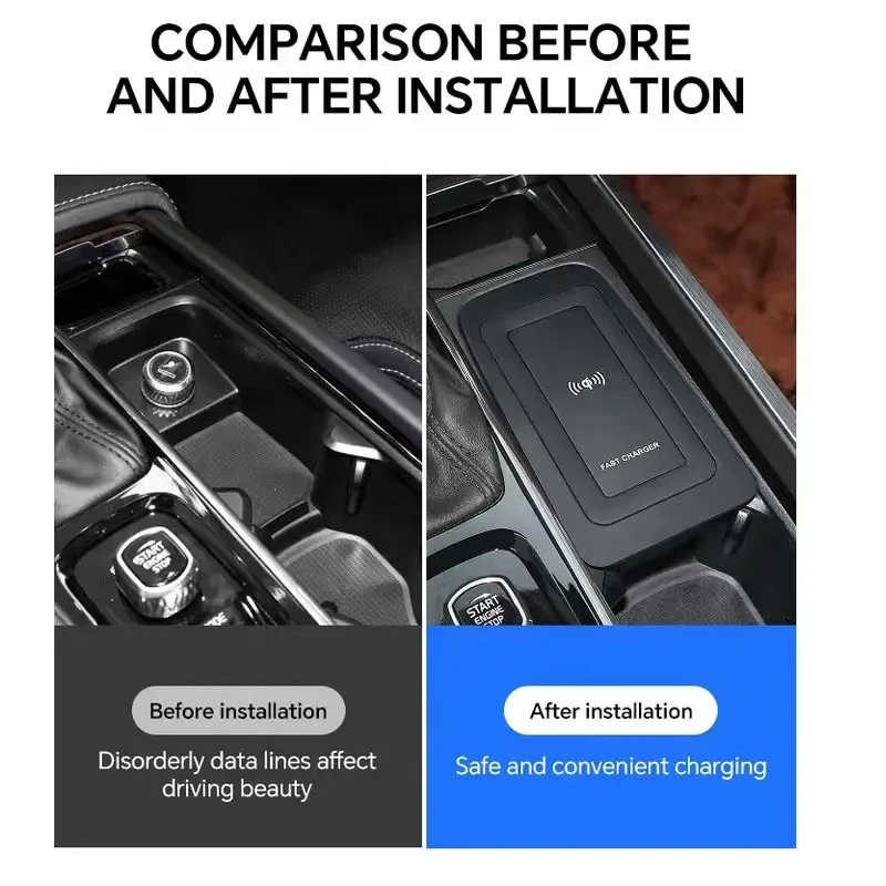 Car Wireless Charger Phone Charger Charging Holder For Volvo XC90 S90 V90 XC60 S60 V60 C60 Accessories Car Wireless Charger Phone Charger Charging Holder For Volvo XC90 S90 V90 XC60 S60 V60 C60 Accessories