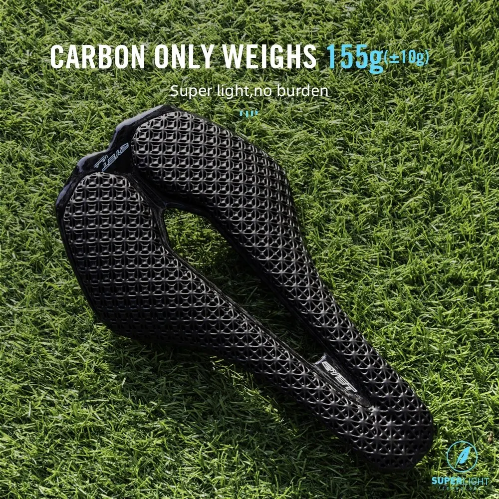 Carbon 3D Printed Bike Saddle Ultralight Road MTB Seat Parts Racing 7x9mm 115g Seating Cushion Cycling Bicycle