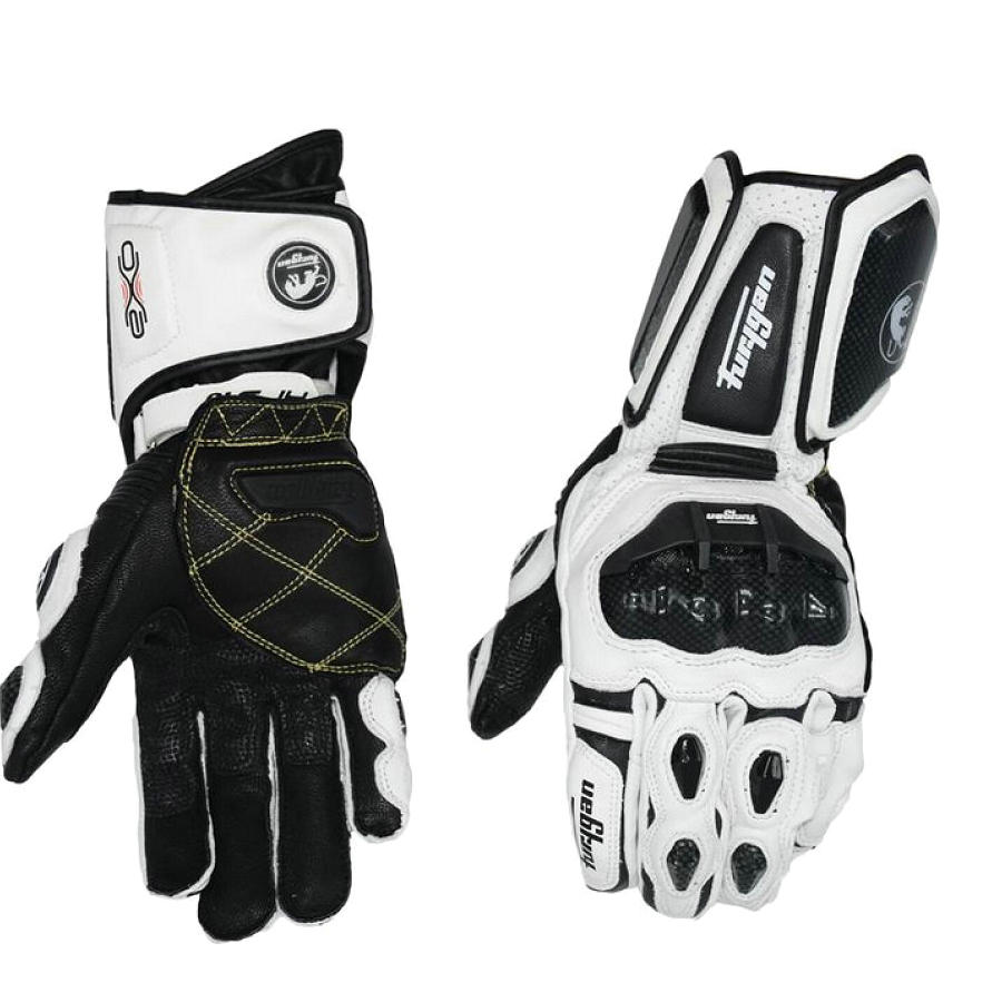 Carbon Fiber Motorcycle Leather Gloves