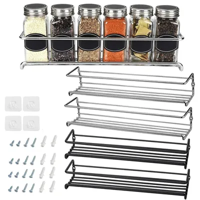 Carbon Steel Wall Hanging Spice Rack (2 pcs) Carbon Steel Wall Hanging Spice Rack (2 pcs)