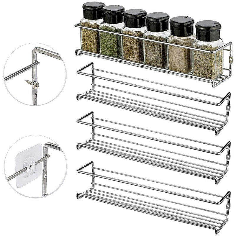 Carbon Steel Wall Hanging Spice Rack (2 pcs) Carbon Steel Wall Hanging Spice Rack (2 pcs)