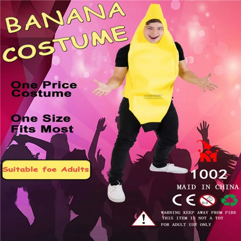 Carnival Clothing Cosplay Adult Funny Banana Costume Novelty Halloween Carnival Clothing Cosplay Adult Funny Banana Costume Novelty Halloween