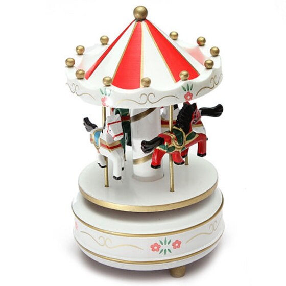 Carousel Music Box Rotating Horses Carousel Music Box Rotating Horses