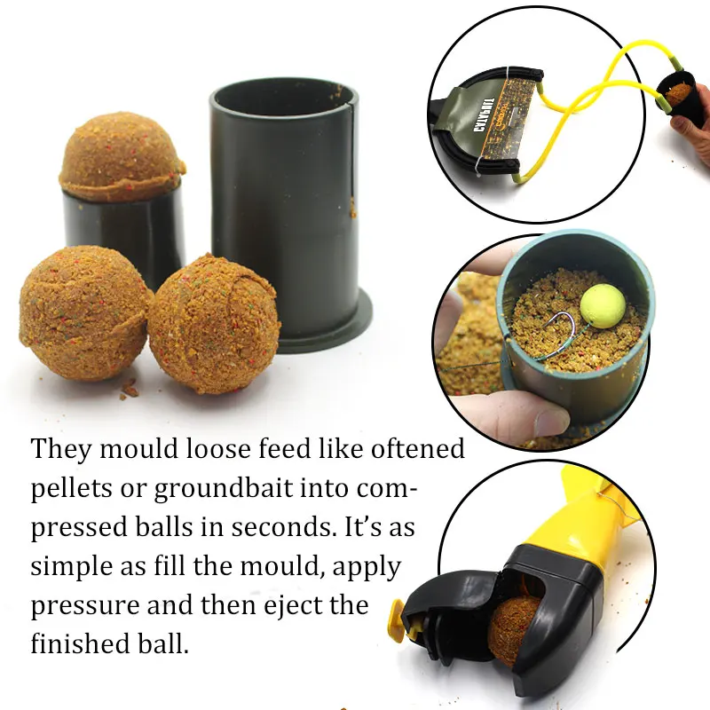 Carp Fishing Bait Ball Lures Carp Ball Maker Feeder Boilies Carp Tools 40mm Groundbait Making For Fish Tackle
