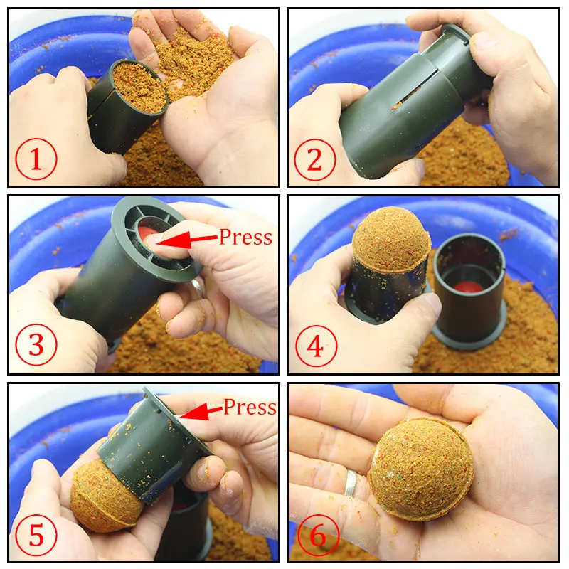 Carp Fishing Bait Ball Lures Carp Ball Maker Feeder Boilies Carp Tools 40mm Groundbait Making For Fish Tackle