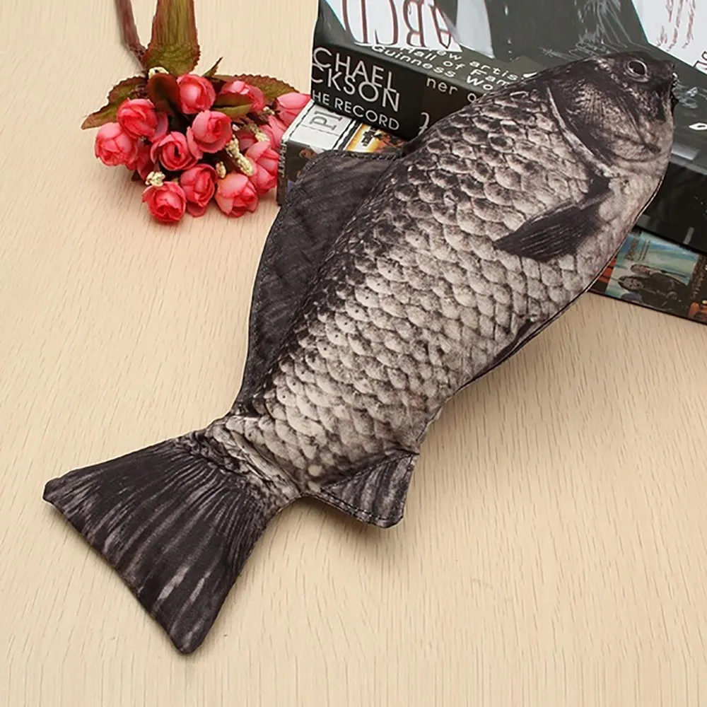 Carp Pen Bag Realistic Fish Shape Make-up Pouch Pen Pencil Case With Zipper Makeup Pouch Casual Gift Toiletry Wash Carp Pen Bag Realistic Fish Shape Make-up Pouch Pen Pencil Case With Zipper Makeup Pouch Casual Gift Toiletry Wash