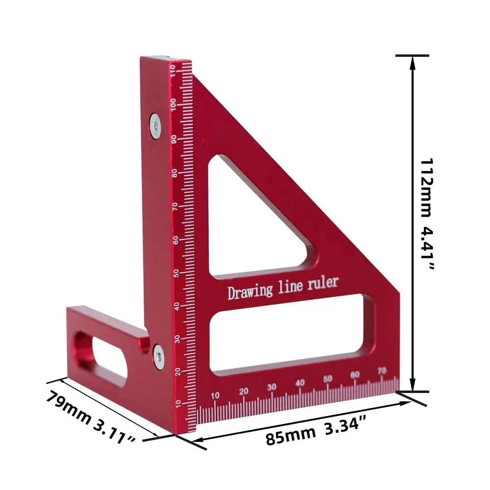 Carpenter Square -Woodworking Square Protractor Aluminum Miter Triangle Ruler 3D Multi Angle 45/90 Degree Layout Carpenter Square -Woodworking Square Protractor Aluminum Miter Triangle Ruler 3D Multi Angle 45/90 Degree Layout
