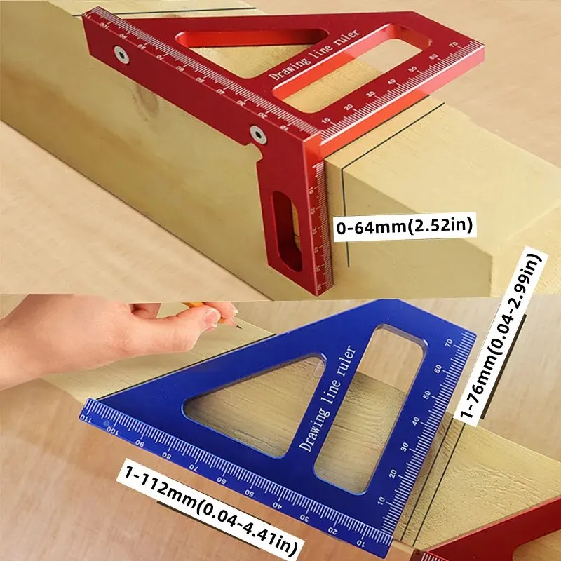 Carpenter Square -Woodworking Square Protractor Aluminum Miter Triangle Ruler 3D Multi Angle 45/90 Degree Layout Carpenter Square -Woodworking Square Protractor Aluminum Miter Triangle Ruler 3D Multi Angle 45/90 Degree Layout