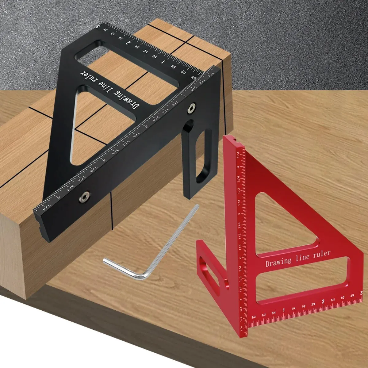 Carpenter Square -Woodworking Square Protractor Aluminum Miter Triangle Ruler 3D Multi Angle 45/90 Degree Layout Carpenter Square -Woodworking Square Protractor Aluminum Miter Triangle Ruler 3D Multi Angle 45/90 Degree Layout