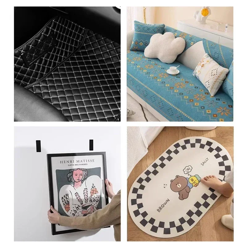 Carpet Fixing Stickers Double Faced High Adhesive Car Carpet Fixed Patches Home Floor Foot Mats Anti Skid Grip Tapes