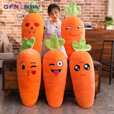 Carrot Pillow Cute Vegetable Stuffed Toy Carrot Pillow Cute Vegetable Stuffed Toy