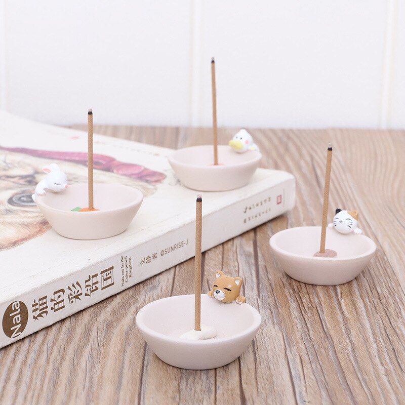 Cartoon Animal Ceramic Incense Stick Holder