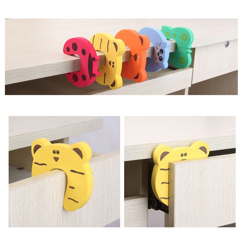 Cartoon Animal Foam Door Stops (5pcs)