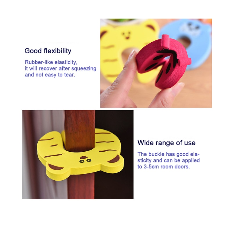 Cartoon Animal Foam Door Stops (5pcs)