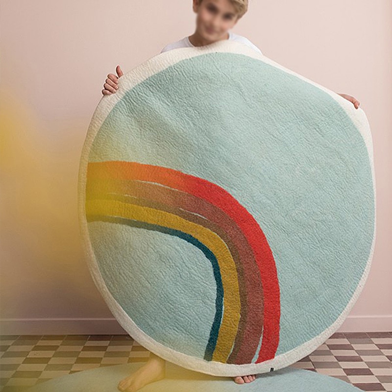 Cartoon Animal Round Nursery Rug Cartoon Animal Round Nursery Rug