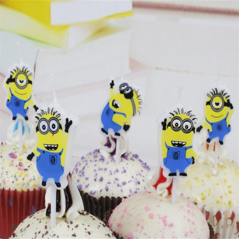 Cartoon Candles Party Supplies (5pcs)