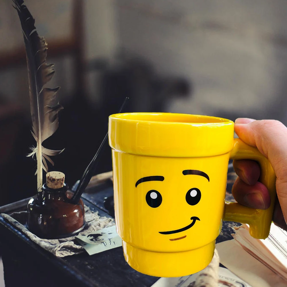 Cartoon Ceramic Mug Cup 250ML with Cute Impish Expression Figure Head Pattern Coffee Milk Tea Drinkware for Couple Cartoon Ceramic Mug Cup 250ML with Cute Impish Expression Figure Head Pattern Coffee Milk Tea Drinkware for Couple