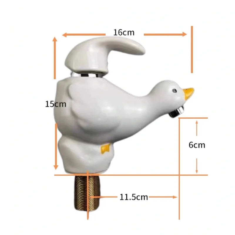 Cartoon Cute White Ceramic Duck Faucet Washbasin Basin Home Wash Basin Hot and Cold Water Faucet Bathroom Decoration Cartoon Cute White Ceramic Duck Faucet Washbasin Basin Home Wash Basin Hot and Cold Water Faucet Bathroom Decoration