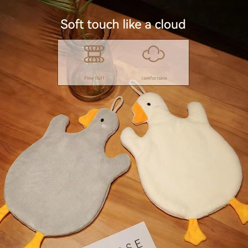 Cartoon Goose Hand Towel Kitchen Bathroom and Toilet Hand Towel Hanging Type with Super Water Absorption Quick Drying Cartoon Goose Hand Towel Kitchen Bathroom and Toilet Hand Towel Hanging Type with Super Water Absorption Quick Drying
