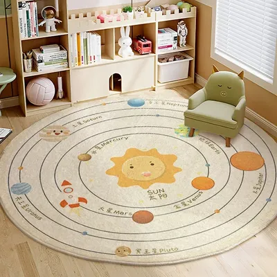 Cartoon Style Bedroom Decor lion pattern Carpet Cute Round Carpets for Living Room Thick Plush bedside Rug Fluffy Soft Cartoon Style Bedroom Decor lion pattern Carpet Cute Round Carpets for Living Room Thick Plush bedside Rug Fluffy Soft