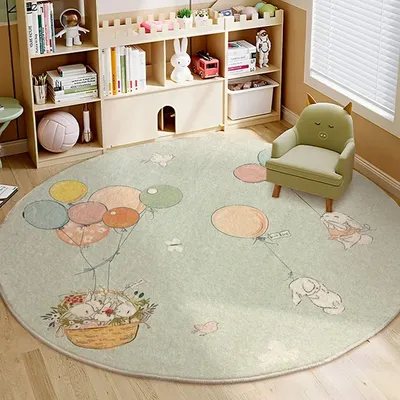 Cartoon Style Bedroom Decor lion pattern Carpet Cute Round Carpets for Living Room Thick Plush bedside Rug Fluffy Soft Cartoon Style Bedroom Decor lion pattern Carpet Cute Round Carpets for Living Room Thick Plush bedside Rug Fluffy Soft