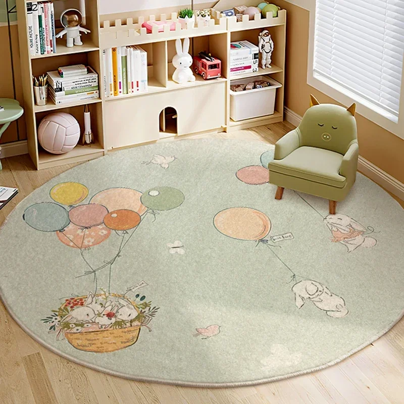 Cartoon Style Bedroom Decor lion pattern Carpet Cute Round Carpets for Living Room Thick Plush bedside Rug Fluffy Soft Cartoon Style Bedroom Decor lion pattern Carpet Cute Round Carpets for Living Room Thick Plush bedside Rug Fluffy Soft
